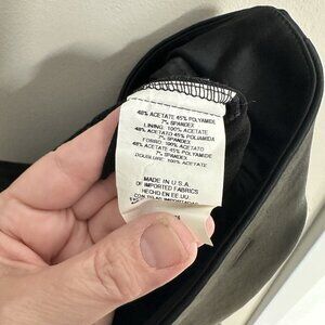 pants trousers mid rise satin flare bell bottom black 8